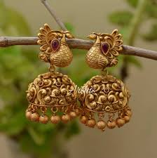 peacock jhumkas